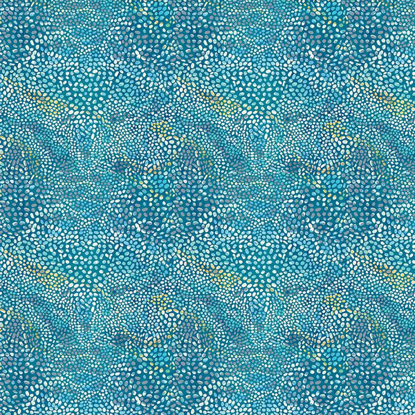 Benartex Fabrics, Under The Sea, Bubbly Trails, Turquoise