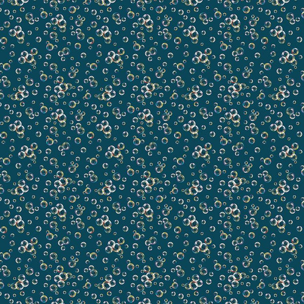 Benartex Fabrics, Under The Sea, Sea Bubbles, Blue
