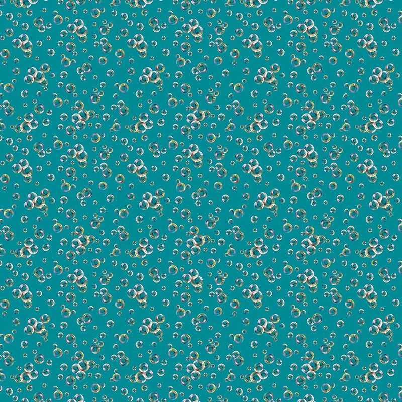 Benartex Fabrics, Under The Sea, Sea Bubbles, Teal