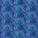 Benartex, Gentle Warriors, Cascade,Teal/Purple