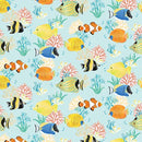 Benartex, Santas Vacation, Tropical Fish, Aqua