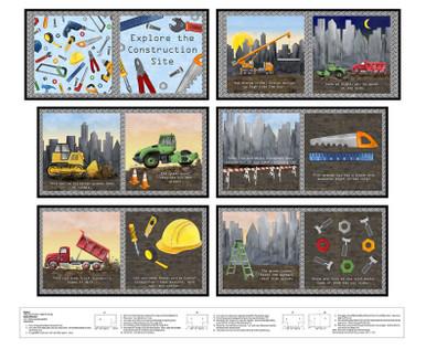 Blank Quilting, Lets Get Building, Soft Book Panel, 36" X 43"