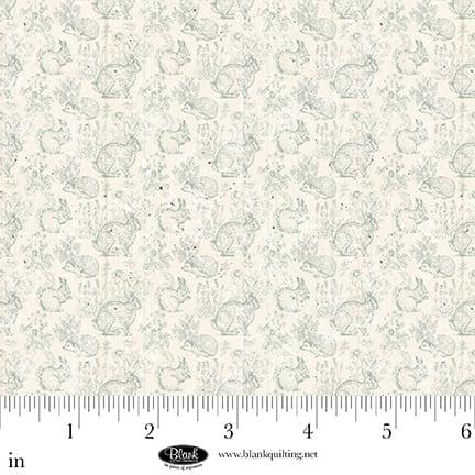 Blank Quilting, Parisian Snippets, Bunny Toile, Gray