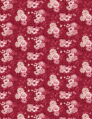 Blushing Blooms, Roses on Red