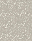 Blushing Blooms, Tonal Vines on Dark Beige