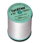 Brother EBTPE 1 Spool 1100Yd 90wt Poly Bobbin White Thread