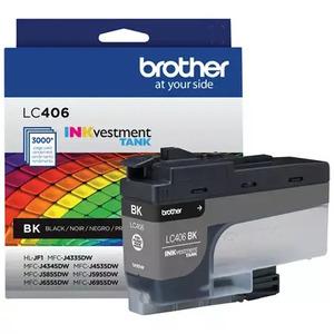 Brother LC406BKS Print Moda INKvestment Tank Standard-yield Ink, Black