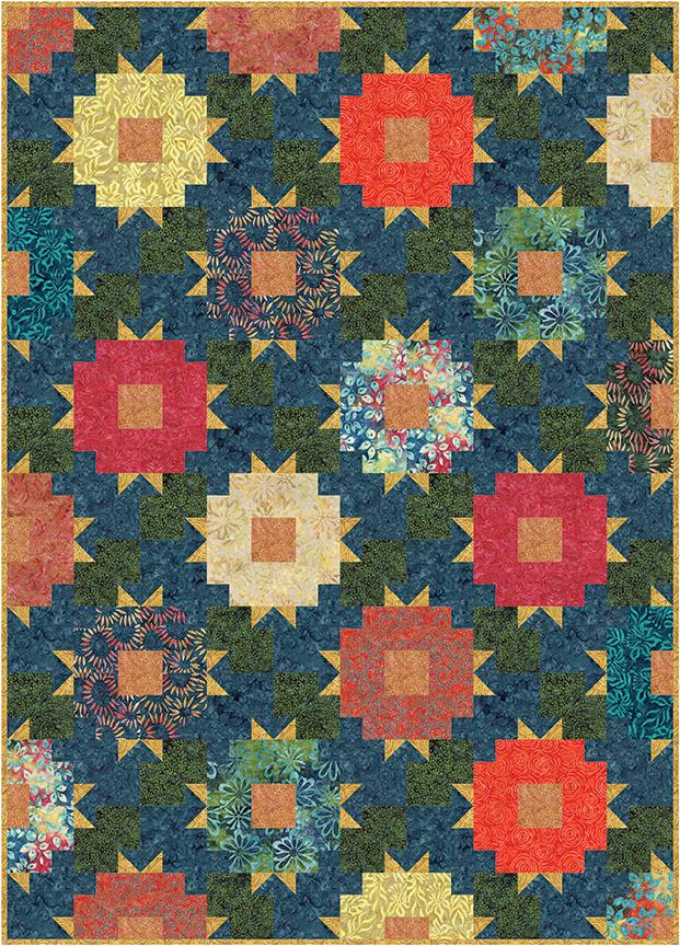 Carnival Glass Batiks Quilt Kit