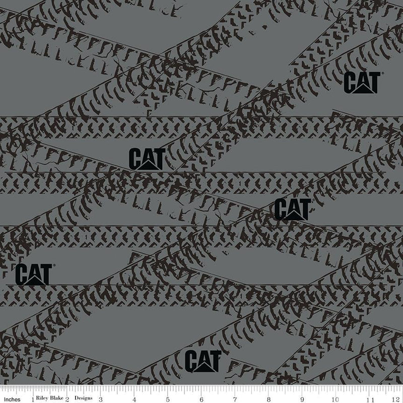 Caterpillar 100yr, Tire Tracks, Gray