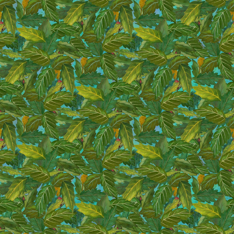 Charisma, Green Leaves on Teal