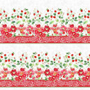 Clothworks, Berry Sweet, Pictorial Stripe Digital