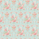 Clothworks, Charlotte, Damask, Light Aqua