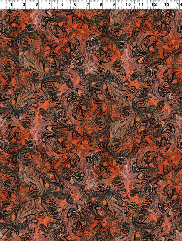Clothworks, Faboolous, Digital Marbling, Orange