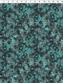 Clothworks, Faboolous, Digital Marbling, Teal