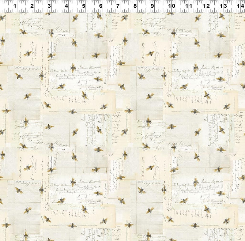 Clothworks, Harmony, Bees, Light Cream