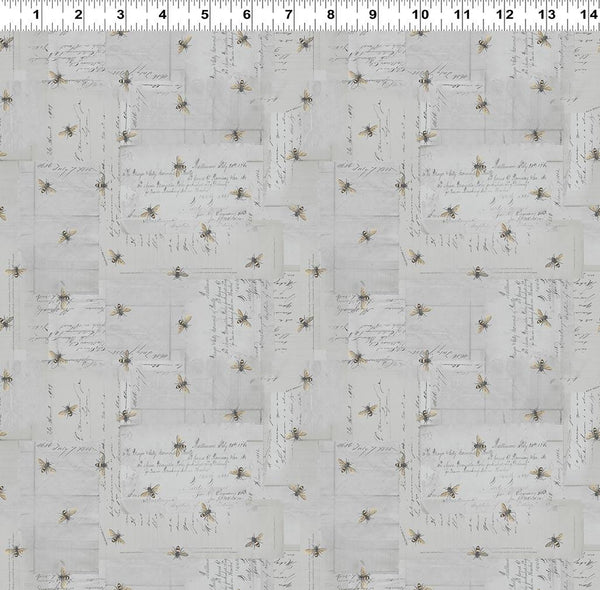 Clothworks, Harmony, Bees, Light Gray