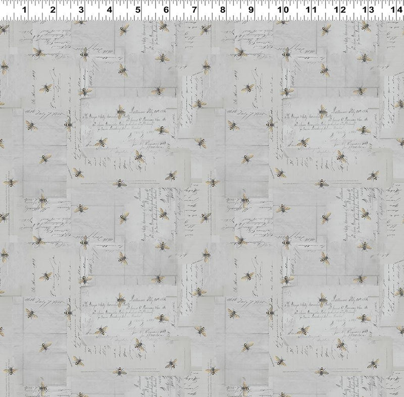Clothworks, Harmony, Bees, Light Gray