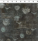 Clothworks, Harmony, Birds, Dk Gray