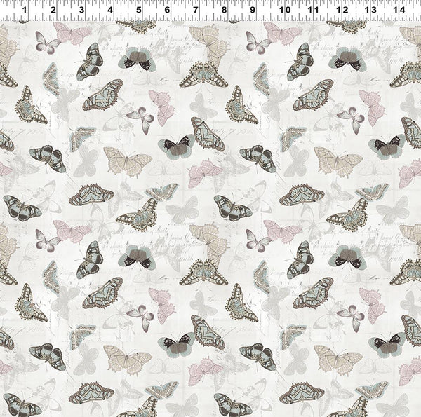 Clothworks, Harmony, Butterflies, Pewter