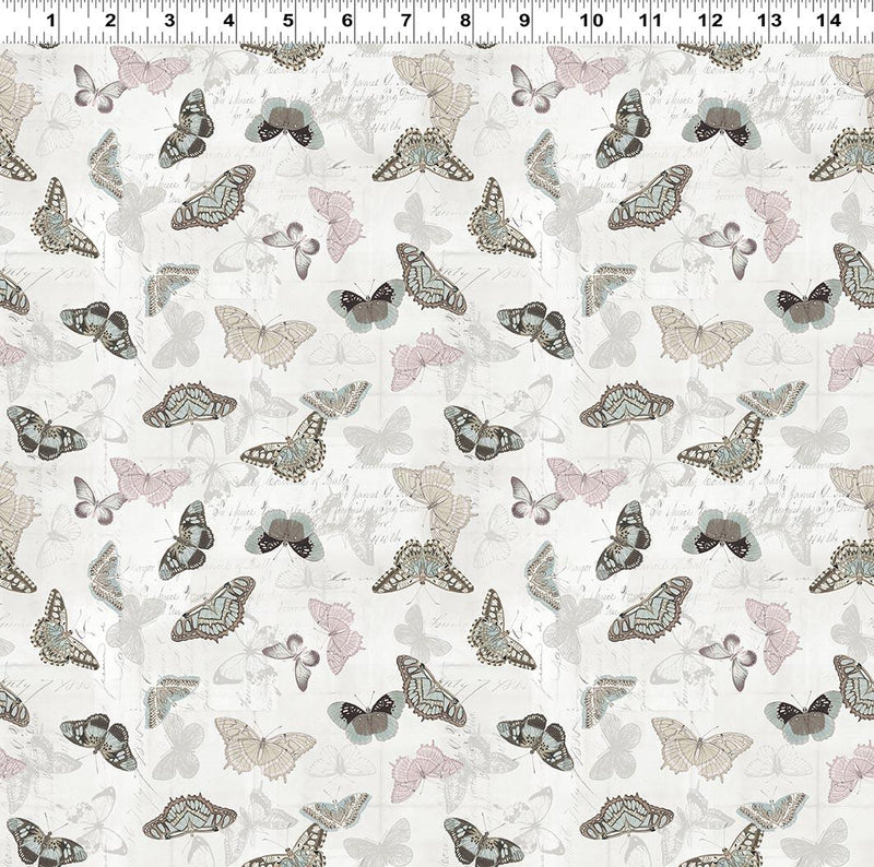 Clothworks, Harmony, Butterflies, Pewter