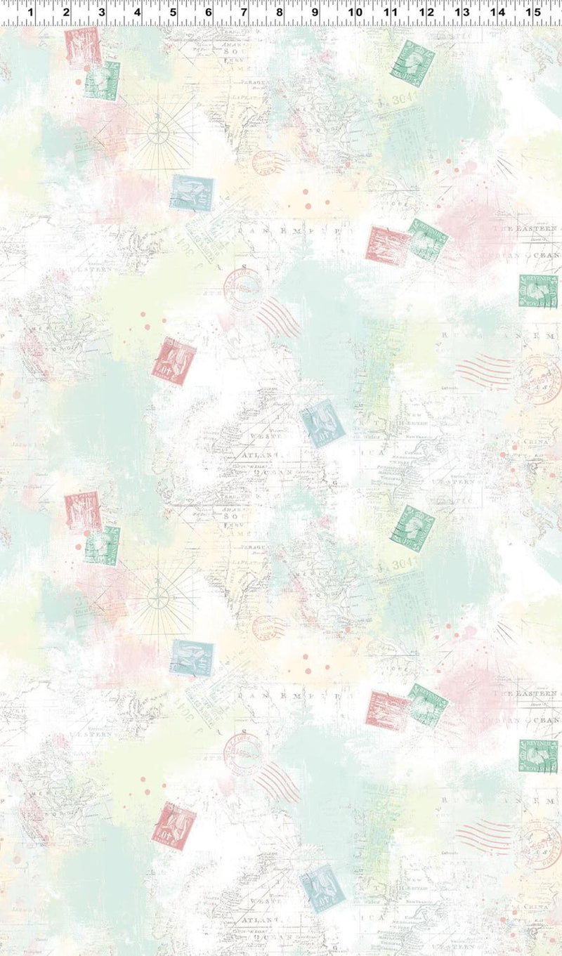 Clothworks, Harmony, Maps Collage, Green
