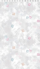 Clothworks, Harmony, Maps Collage, Lt Pewter