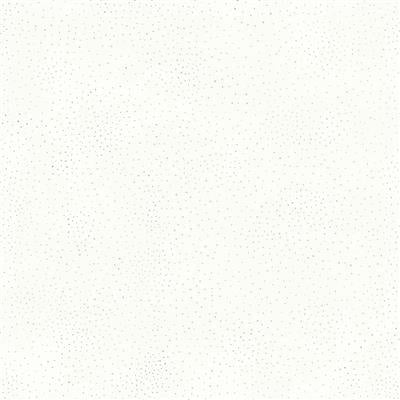Clothworks, Laurel Burch Basics, Dot, White/Silver Metallic