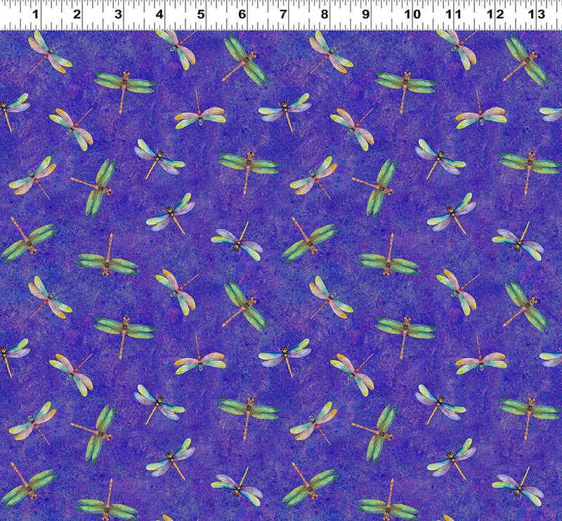 Clothworks, Lily Pond, Dragonflies, Dark Purple