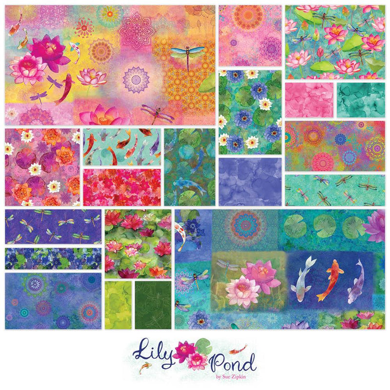Clothworks, Lily Pond, Strip Roll, 40pc each 2.5" wide X wof