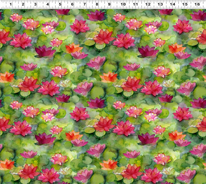Clothworks, Lily Pond, Water Lilies, Green