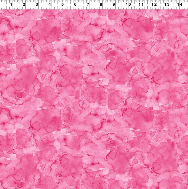 Clothworks, Lily Pond, Watercolor Wash, Light Raspberry