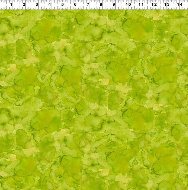 Clothworks, Lily Pond, Watercolor Wash, Olive