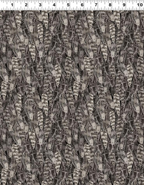 Clothworks, Night Whispers, Feathers, Dark Gray