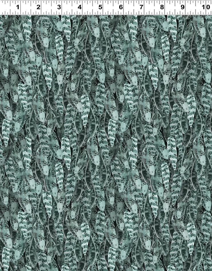 Clothworks, Night Whispers, Feathers, Teal