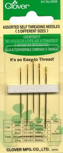 Clover Self / Easy Threading Needles 5ct