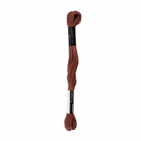 Cosmo Cotton Embroidery Floss 8m Skein Amber Grayish Brown # 2512-386