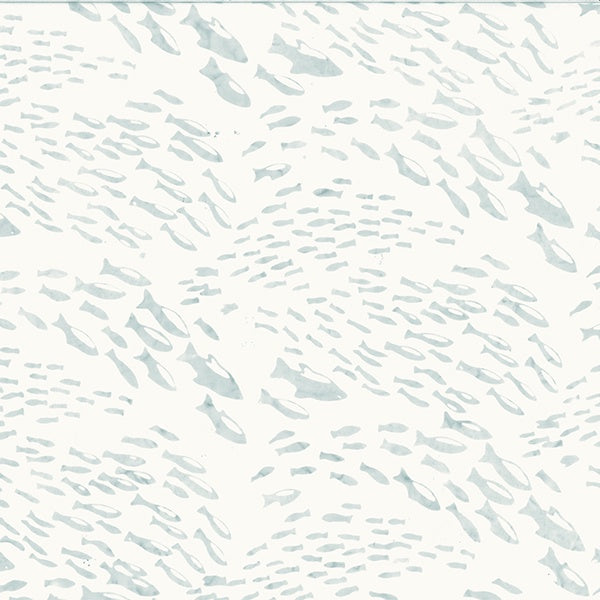 Hoffman Batik, Alaska, School, Light Gray