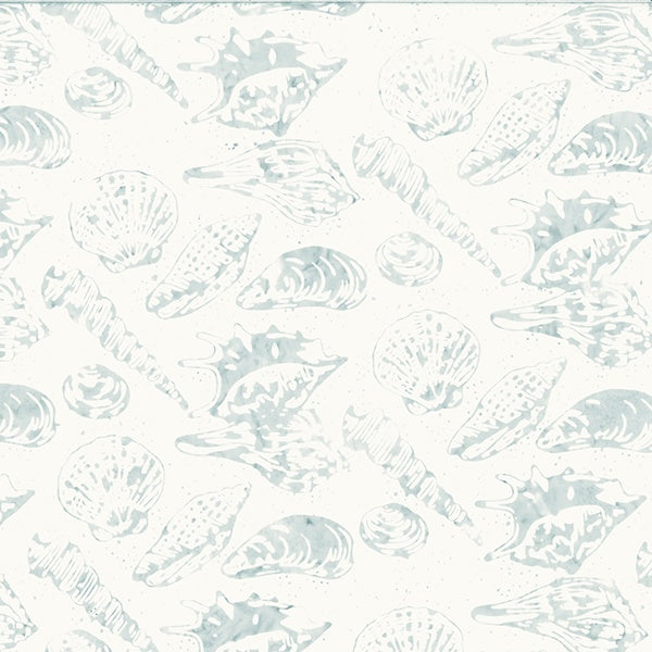 Hoffman Batik, Alaska, Shells, Light Gray