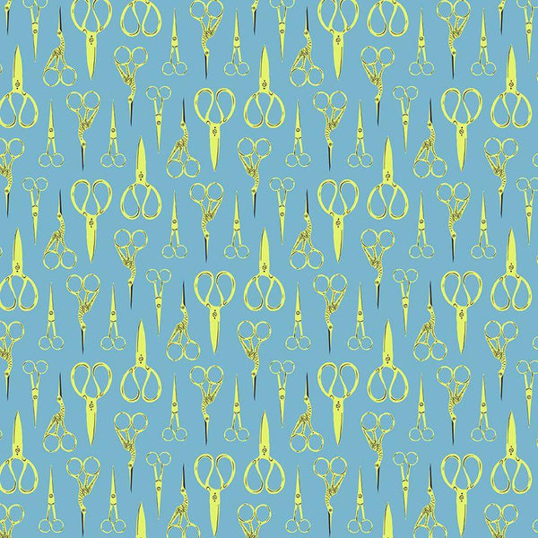 Dear Stella, Stitch & Glow, Crane Scissors, Cyan
