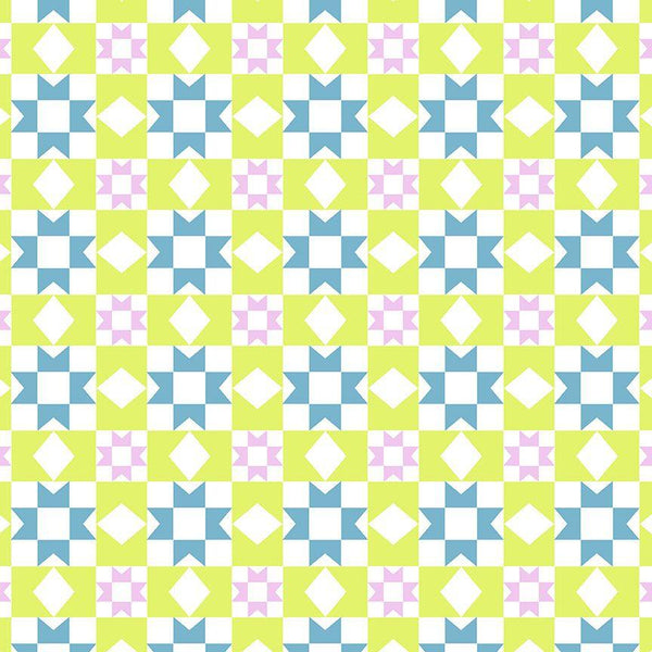 Dear Stella, Stitch & Glow, Vivid Patchwork, White