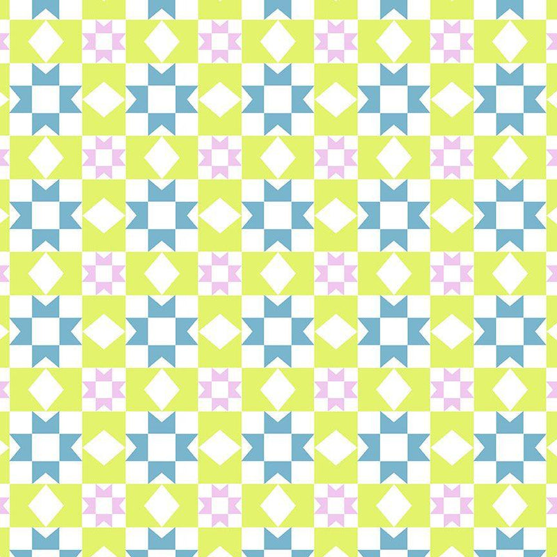 Dear Stella, Stitch & Glow, Vivid Patchwork, White