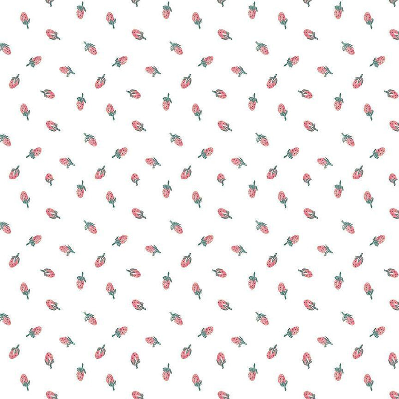 Dear Stella, Strawberry Jam, Tiny Strawberry Toss on White