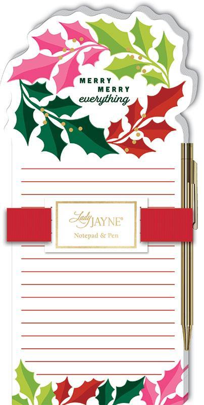 Die Cut Notepad, Bright Holly