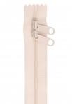Double Slide Handbag Zipper30", Ivory