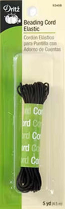 Dritz Beading Cord Elastic, Black 5Y pk