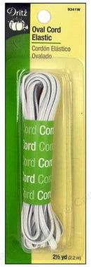 Dritz Oval Cord Elastic-White 2.5y package