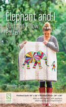 Elephand and I Quilt and Pillow by Jennifer Sampou
