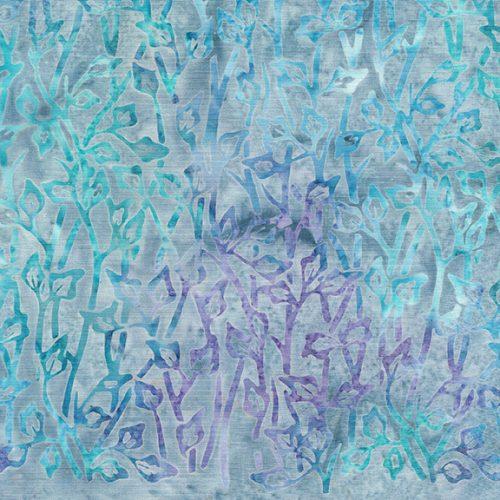 English Lavender Batiks, Cilantro, Blue Shark