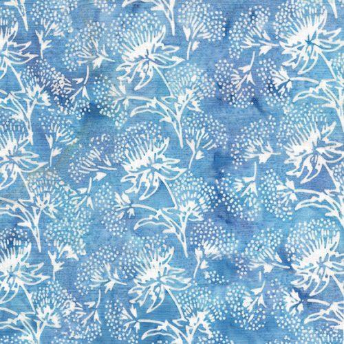 English Lavender Batiks, Floral Herb, Blue Rain