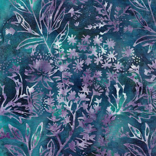 English Lavender Batiks, Herb n Spice, Teal Creulean